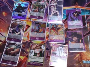 ワンピースカードゲーム　トラファルガーローSR　ゾロ十郎R　紫デッキ　素材セット　リーダー