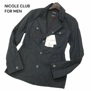 【新品 未使用】 NICOLE CLUB FOR MEN ニコルクラブ フォーメン 通年 返し衿★ ミリタリー ジャケット Sz.48　メンズ　I4T00845_3#O