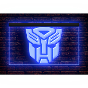 J366 // LED ネオンサイン Transformers Autobot トランスフォーマー オートボッツ■サイズ(約)：W550mm x H300mm 大きいサイズ