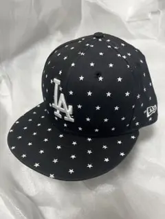 【レア】ニューエラ　NEW ERA キャップ　ブラック　スター柄　7 3/8