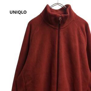 UNIQLO フリースジャケット　赤　秋冬　メンズXL　a19