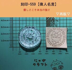 刻印-559 にゃんこ 名言 アクリル刻印 ハンドクラフト レザークラフト スタンプ 革タグ