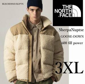 ◆モデル出品◆新品 3XLサイズ ノースフェイス シェルパ ヌプシ フリース グースダウンジャケット The North Face SHERPA NUPTSE DOWN