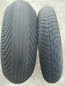 レインタイヤ前後セット フロント-BRIDGESTONE 120/600-17 リア-DUNLOP RACING KR401B 180/55-17 CBR600RR YZF-R6 ZX-6R CBR1000RR