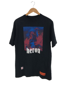 HERON PRESTON◆Tシャツ/XS/コットン/BLK/HMAA001S196632038/2019SS