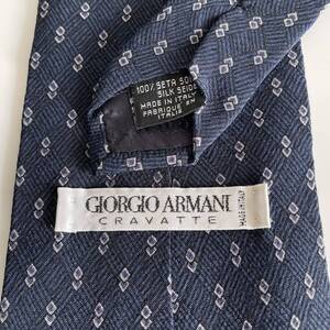 GIORGIO ARMANI(ジョルジオアルマーニ) ネイビーマイクロスクエアネクタイ