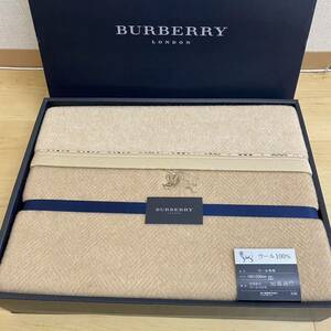 BURBERRY バーバリー 毛布 ウール毛布　140×200　ベージュ　ホースマーク刺繍　no.162