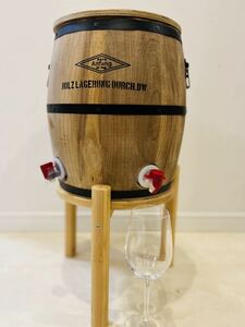 ワイン樽型ケース　3L箱ワイン用　お洒落　天然木 アンティーク調