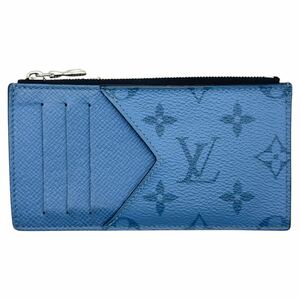 最終価格　LOUIS VUITTON ルイヴィトン タイガラマ コインカードホルダー M30425 小銭入れ　スリムウォレット　 ブルー　ミニ財布　RFID