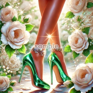 A3 350dpi 美脚 ハイヒール 01 オリジナル絵イラスト著作権フリー画像素材 44P High heels 01 picture image material copyright free