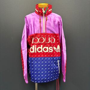 GUUCI Adidas 22SS Acetate Nylon Anorak Jacket グッチ アディダス 22SS アセテート ナイロン アノラック ジャケット size 46 新品