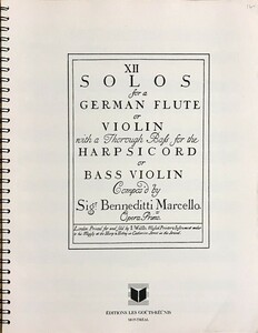 マルチェッロ 12 Solos (フルート/ヴァイオリン+通奏低音) (ファクシミリ 自筆譜) 輸入楽譜 Benedetti Marcello 洋書