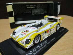 ミニチャンプス 1/43 「 アウディR8 PROCEUR 」 #25 2003ｙ スパ・フランルシャン1000㎞ 優勝車 ・送料 400円（レターパック発送） 難あり