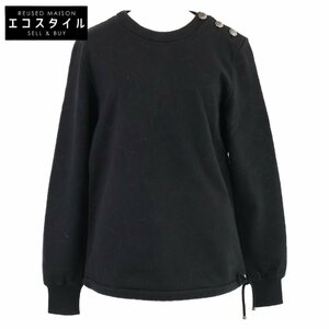 美品 CHANEL シャネル P59465 K07820 18AW カメリア スウェットプルオーバー トップス 38 ブラック レディース