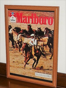 1978年 USA 70s vintage 洋書雑誌広告 額装品 Marlboro Tobacco マルボロ マルボロマン タバコ / 検索用 店舗 看板 装飾 サイン (A4size)