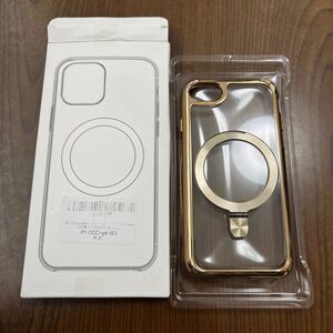 610p0912☆ 【CD MagSafeリング・スタンド一体】iPhone SE3用クリアケース iPhone SE2 第2世代 iPhone 8 用ケース