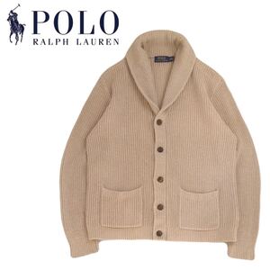 新品同様 現行品 肉厚極暖 Polo Ralph Lauren ショールカラー コットン ニット カーディガン セーター メンズM ラルフローレン RRL 2412264