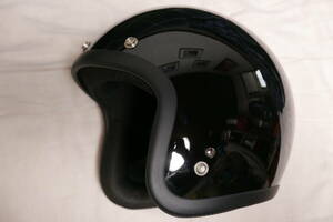 新品同様　バイクヘルメット　ジェットヘルメット　ブラック　フリーサイズ　