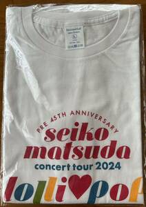 松田聖子 / 武道館スペシャル Ｔシャツ ホワイト Ｌサイズ ★ Pre 45th Anniversary Seiko Matsuda Concert Tour 2024 lollipop