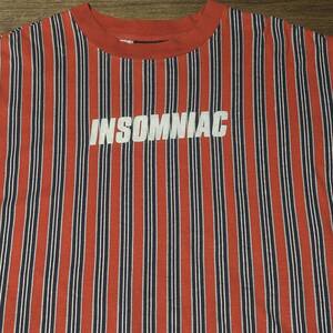 ☆insomniac インソムニアク ストライプ メンズ Tシャツ T-shirt tee