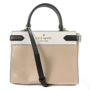 ケイトスペード KATE SPADE ステイシー ショルダーバッグ ハンドバッグ 2way レザー 白 ホワイト べージュ /SR32 レディース