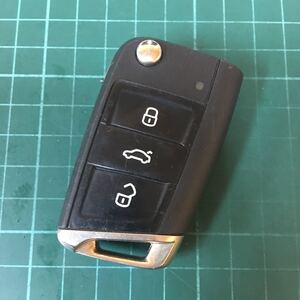 輸6911ワーゲン VW純正 スマートキー キーレス リモコン 3ボタン トランク ゴルフ ヴァリアントパサート ティグアン等フォルクスワーゲン