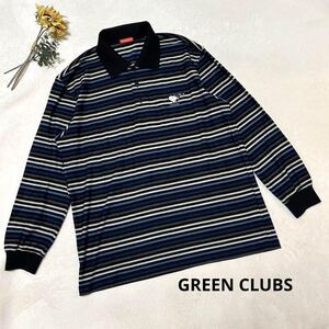 【GREEN CLUBS】長袖ニットカットソー(ポロシャツ)スヌーピーボーダー