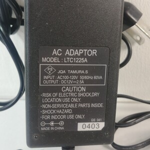 k1121 AD29871 TAMURA ACアダプター LTC1225A　12V 2.5A 通電確認済