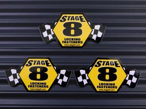 ◆送料\110◆【STAGE 8・ボルト＆ナットメーカー】※《レーシングステッカー／３枚セット》　(品番ms067)　アメリカン雑貨　