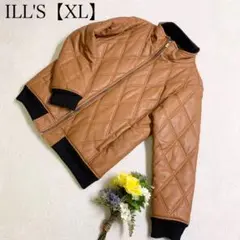 お値下げ可能　ILLS イルズ　エコレザーキルティングジャケット　キャメル　XL