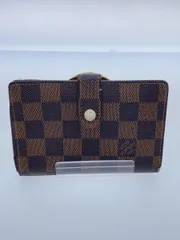 LOUIS VUITTON ポルト・モネ・ビエ・ヴィエノワ_ダミエ・エベヌ_BRW PVC ブラウン レディース