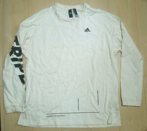 USED★adidasアディダス☆AEROREADY☆長袖Tシャツ★サイズOT★色は白★綿70％、ポリエステル30％