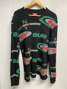 【Supreme シュプリーム】長袖Tシャツ M コットン ブラック 総柄 18AW NY 2411oki n