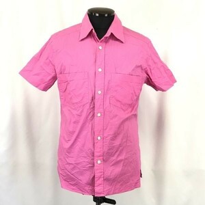 UNITED COLORS OF BENETTON/ベネトン★半袖シャツ【Mens size -S～M程度/ピンク/Pink】Tops/Shirts◆BH105
