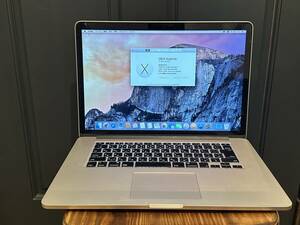 MacBook Pro 2015 Retina (A1398)[Core i7 2.5Ghz/RAM:16GB/512GB/15.4インチ] 動作品　OS　Yosemite