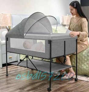 特売！品質保証★折り畳み　大きいベッド　可動式 多機能　新生児から4歳まで
