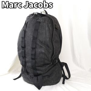 都会派デニム★　Marc Jacobs マークジェイコブス　バックパック リュック デイバッグ デニム 高耐久素材 ミリタリー　黒　ブラック