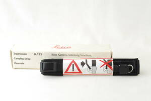 ☆未使用☆LEICA ライカ カメラ ストラップ 黒色(ブラック) 金具付き ドイツ製 Germany M2 M3 M4 M5 M6 M7 MP等に Camera Strap 14253☆