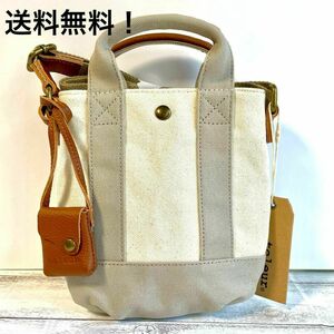 toleur 　ショルダー　バック　キャンパス　帆布　グレー　スマホ　新品未使用