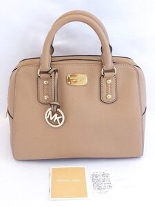 マイケルコース MICHAEL KORS ミニボストンバッグ　ハンドバッグ　レザー ベージュ kz4620207447