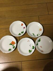 美品たち吉花絵小皿5枚セット