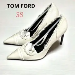 新品 TOM FORD ホワイトデニム パンプス 　ハイヒール