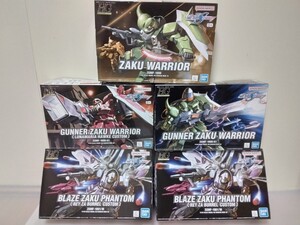 1円スタート！ 送料無理！ HGザクウォーリア プラモデル5個セット 機動戦士ガンダムSEED ガナーザクウォーリア ファントム 旧キット