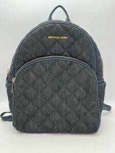 ◎8560　MICHAEL KORS デニム キルティング リュックサック バッグパック マイケルコース