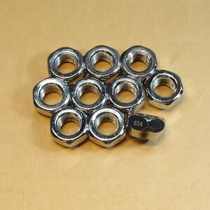 [634produce]超 低頭 ホイールナット M12P1.25 全長約11mm HEX19 60度 貫通 ON122511H19 10個 M12x1.25 スペーサー ワイトレ PCD変換