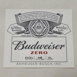 ★☆★未使用☆★☆バドワイザー Budweiser ZERO ゼロ ステッカー シール