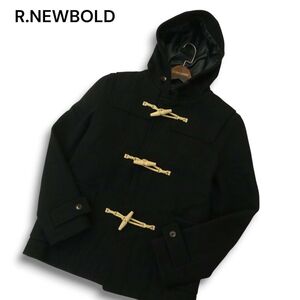 R.NEWBOLD ポールスミス 秋冬 メルトン ウール★ 中綿 ダッフル コート Sz.L メンズ 黒　A4T12927_C#N