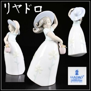 【吉】CH689 LLADRO 【リヤドロ】 磁器人形 美少女 置物 高18㎝ 箱付 美品！