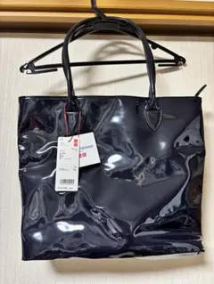 新品未使用！！UNIQLO イネス　エナメルビニールトートバッグ 濃紺