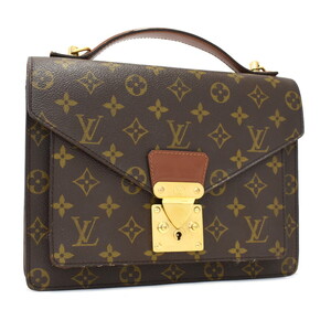 1円 ▼JUNK LOUIS VUITTON ルイヴィトン ハンドバッグ モンソー M51187 モノグラム キャンバス ブラウン▼E.Cmep.s1-30